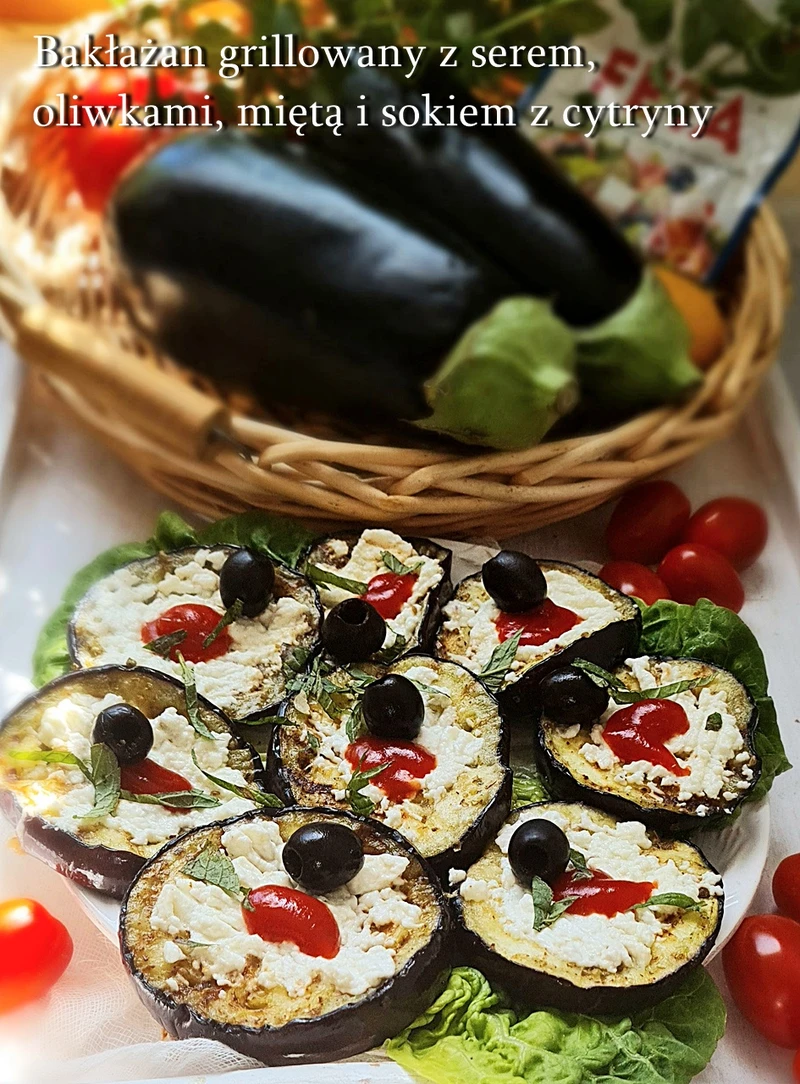 Bakłażan grillowany z serem greckim