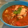Zupa rybna z krewetkami i warzywami – Fish soup with prawns and vegetables