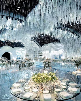 Zimowe dekoracje sali weselnej