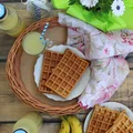 Gofry na soku jabłkowym – bez mleka, bez cukru