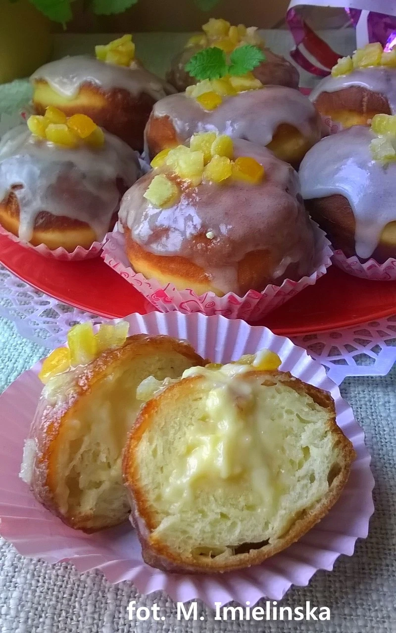 minipączki z kremem advocatowym
