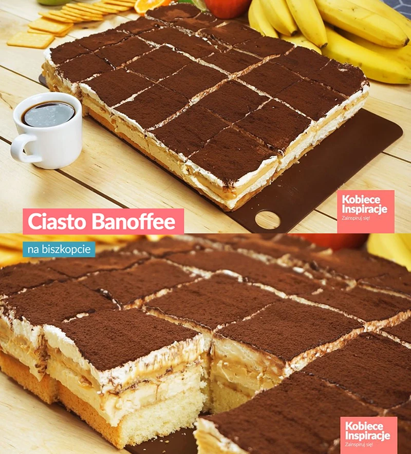 Ciasto Banoffee na biszkopcie