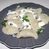 Pierogi z borówkami (ciasto parzone)