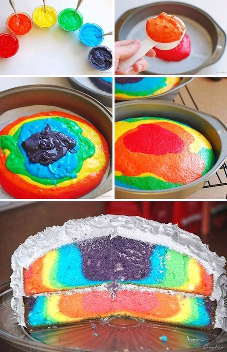 Tęczowy tort