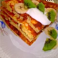 Owsiano ryżowy omlet z owocami