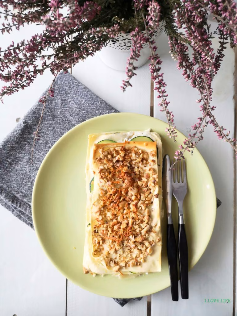 Lasagne z kozim serem