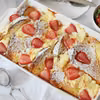 Pudding chlebowy na słodko z truskawkami