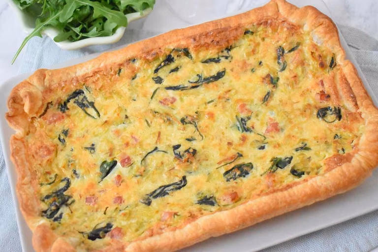 Tarta na francuskim cieście z porami