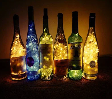 Świecące butelki