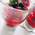 Fit pudding chia z malinami i polewą czekoladową