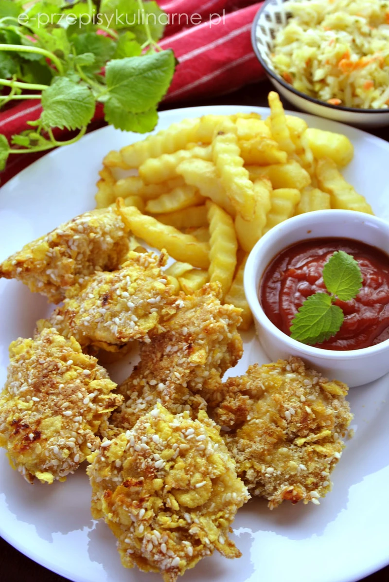 Pieczone nuggetsy z kurczaka – odchudzony przepis