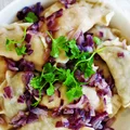 Pierogi z zieloną soczewicą i koperkiem i z nadzieniem z batatów i sera ricotta
