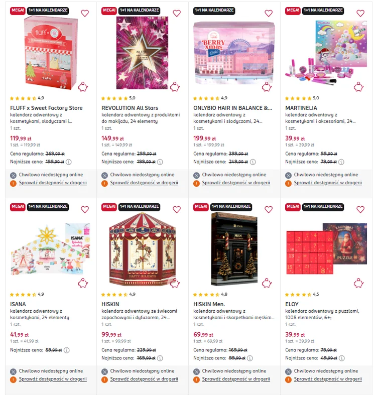 Zdjęcie W Rossmannie promocja 1+1 gratis tylko przez 4 dni! Te kalendarze adwentowe absolutny hit grudnia #4