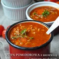 Zupa pomidorowa z soczewicą i mięsem mielonym