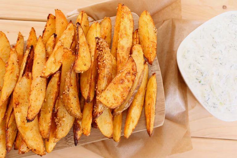 Pieczone ziemniaczki z sosem Tzatziki