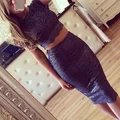 Ołówkowa spódnica + crop top