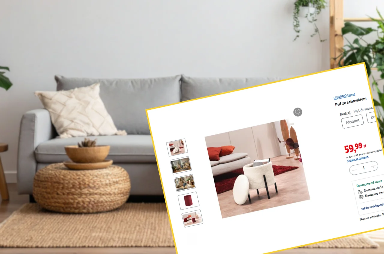 Ta pufa z Lidla za 59,99 zł to gorący hit mieszkań! Dodatkowe miejsce dla gości, pomieści graty, a skandynawski look robi robotę