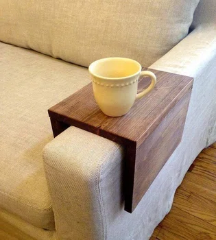 Drewniana półka na sofę