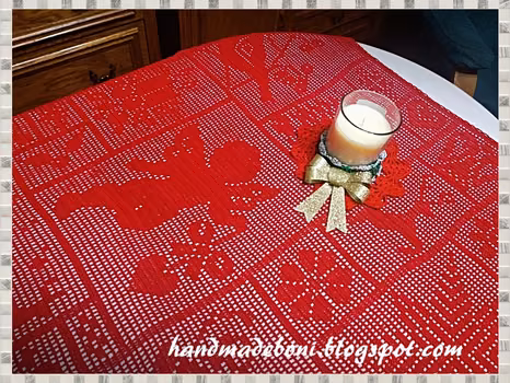 Świąteczny obrus 125x80 cm . Zrób razem ze mną :-)