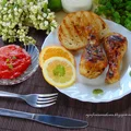 Grillowane podudzia z kurczaka z dipem paprykowym.