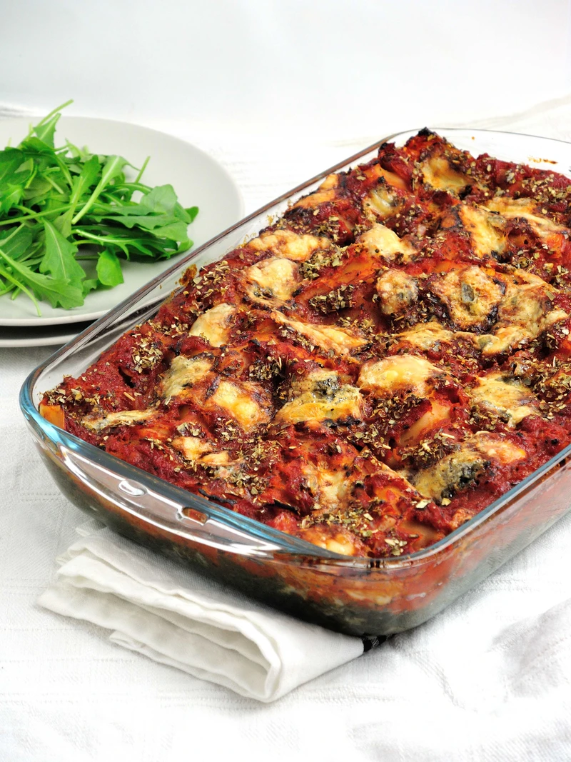 Lasagne ze szpinakiem i serem kozim
