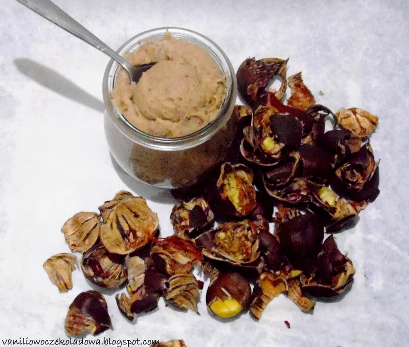 Wegańska nutella czyli, krem z pieczonych kasztanów (bez glutenu)