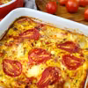 Frittata z serkiem wiejskim i warzywami