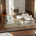 Salon z drewnem i cegłą