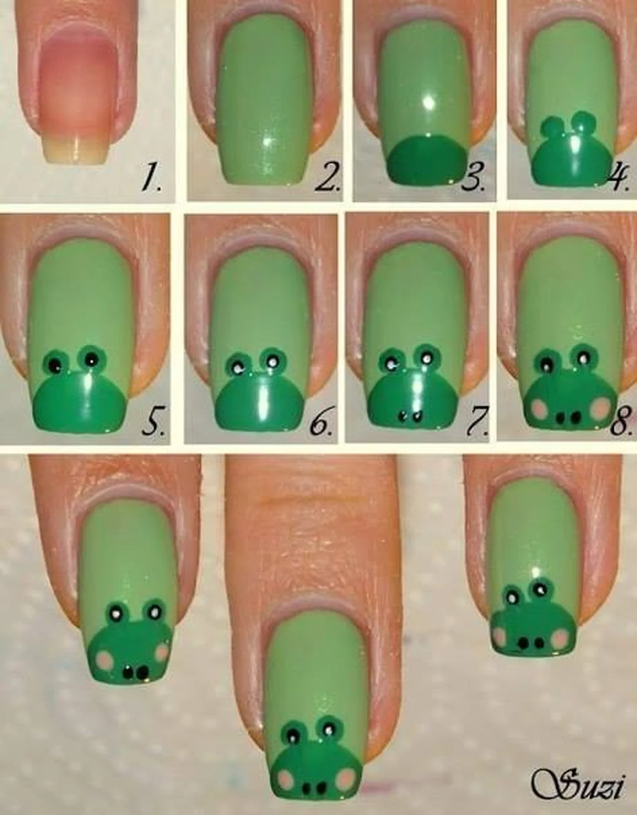 Żabki na paznokciach :)