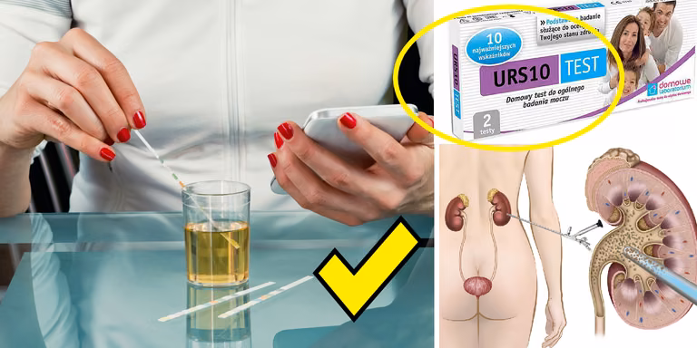 Domowy test na mocz! Warto go robić regularnie - kup w aptece i się zbadaj.