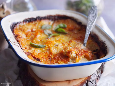Ziemniaki zapiekane z dynią i brie