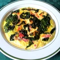 Omlet ze szpinakiem i boczkiem