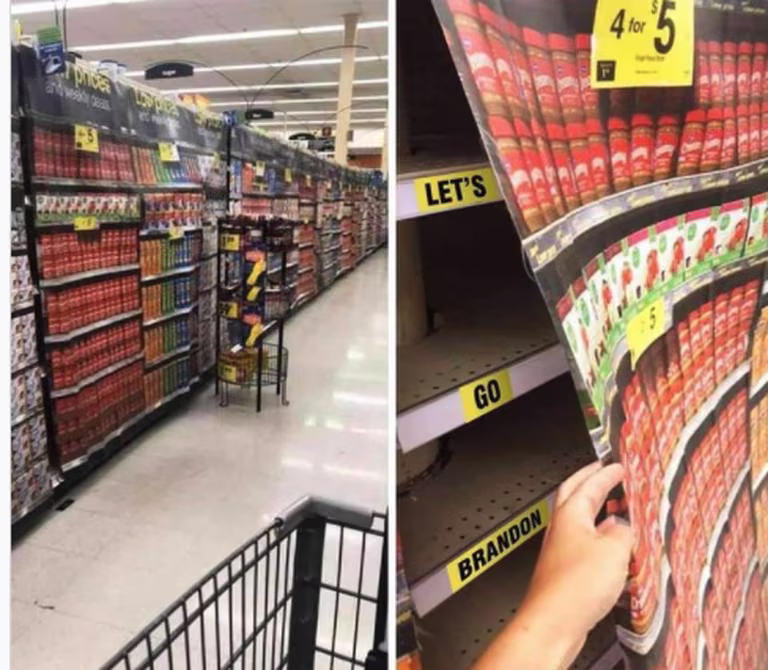 Fototapeta zamiast żywności?! Tak wyglądają obecnie markety w Wielkiej Brytanii.