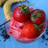 Sorbet truskawkowo-bananowy z czerwoną herbatą