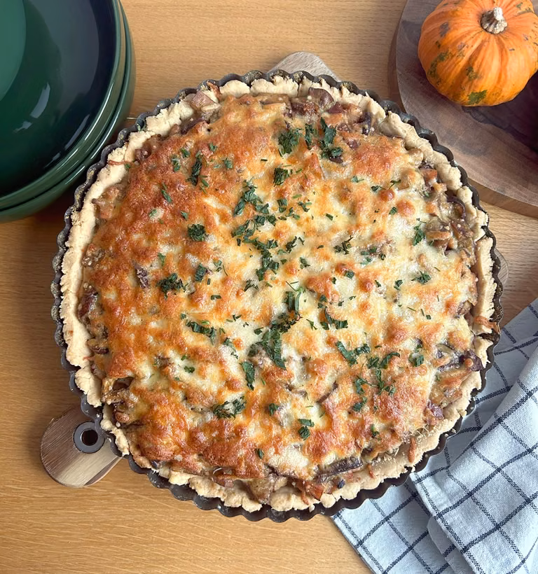 Tarta z grzybami leśnymi