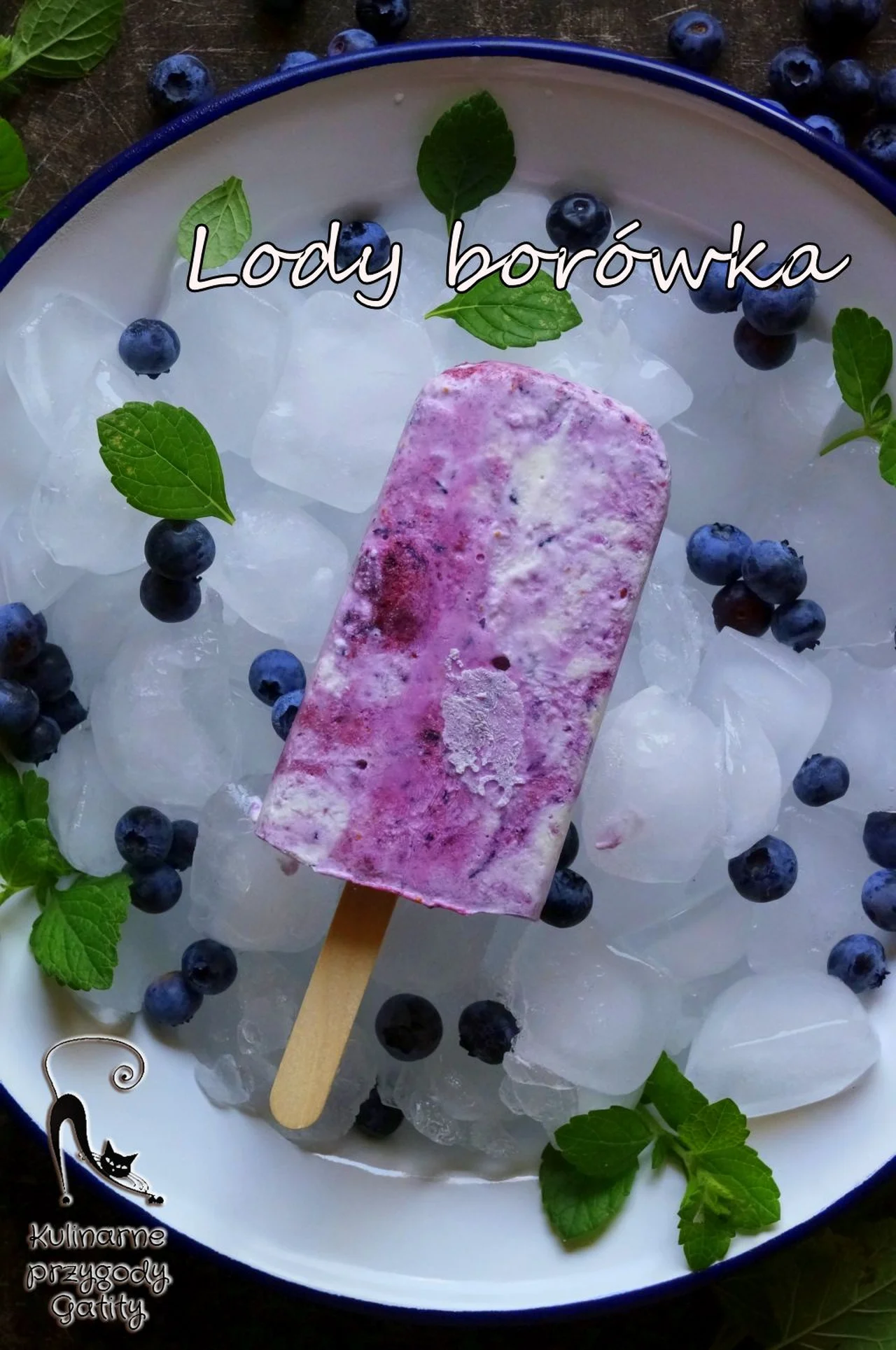 Domowe lody borówkowe