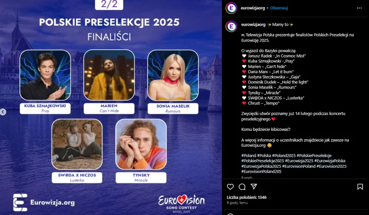 Zdjęcie Eurowizja 2025: Ujawniono finalistów polskich preselekcji! #3