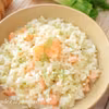 Risotto z wędzonym łososiem i koprem włoskim