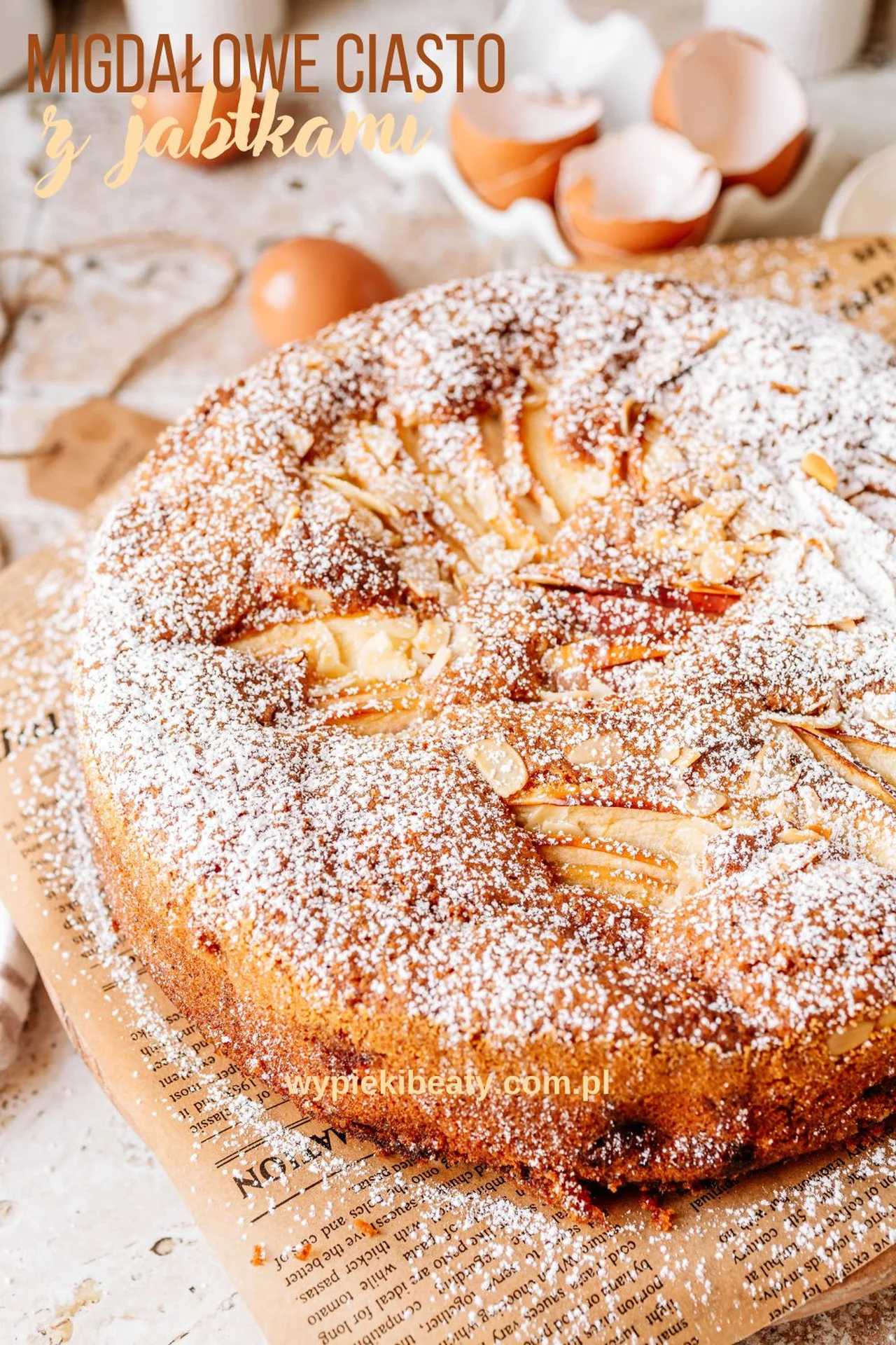 Migdałowe ciasto z jabłkami