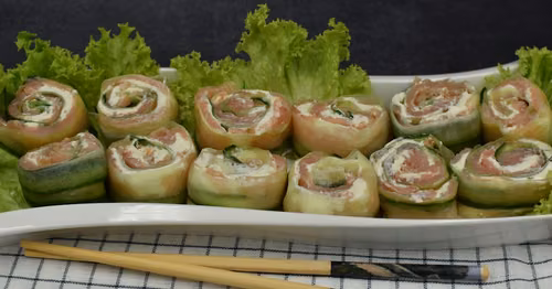 Sushi z Łososiem i ogórkiem
