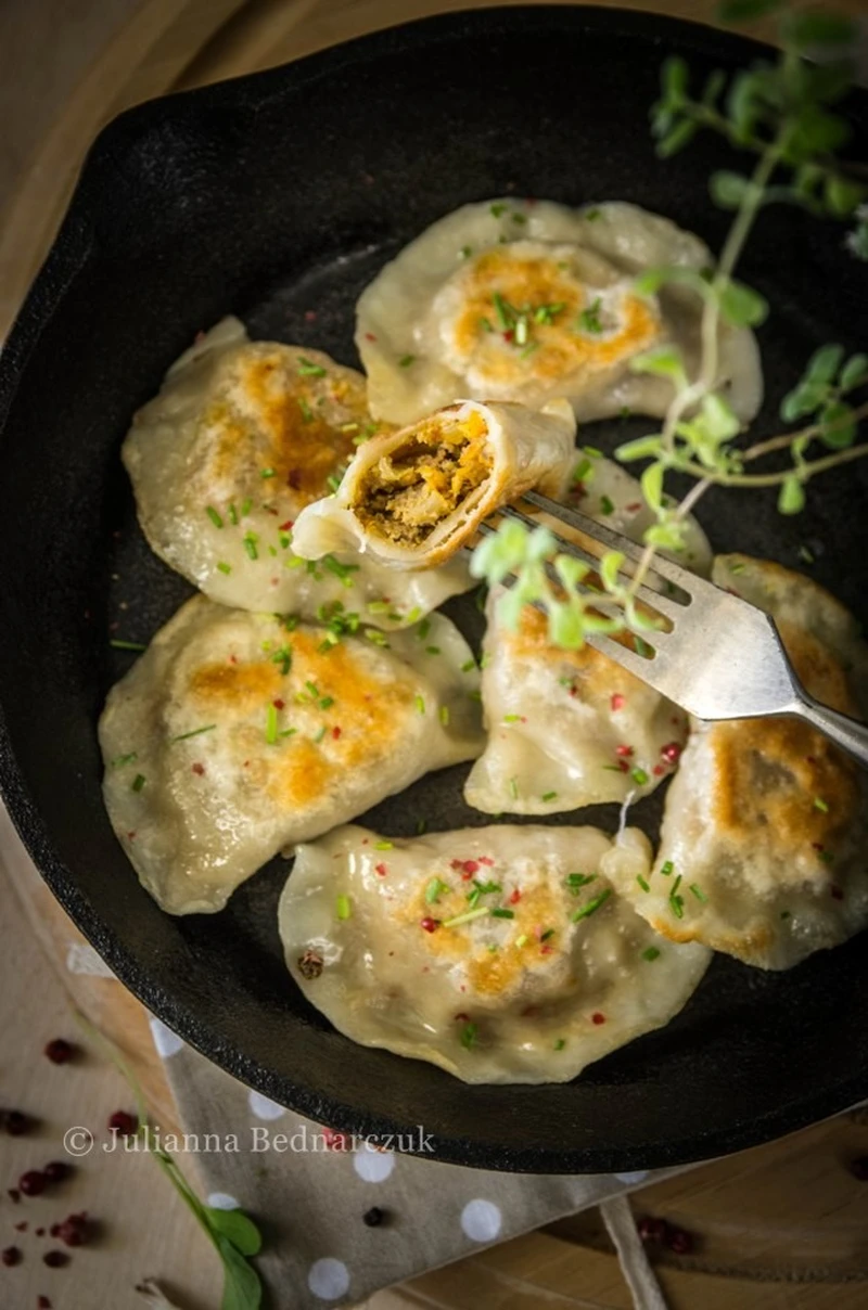 Pierogi z mięsem z rosołu