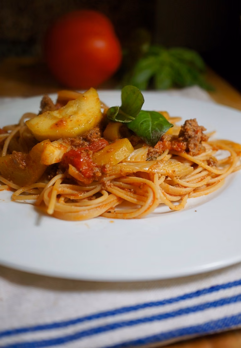 Spaghetti z Cukinią i Fenkułem