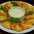 pieczone pierogi z kapustą i kaszą
