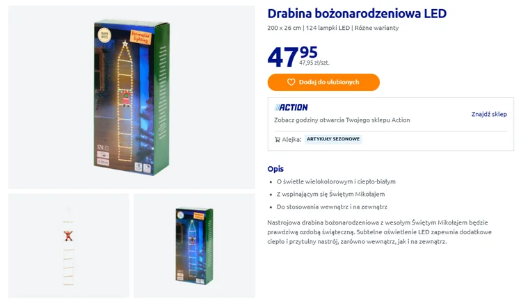 Zdjęcie Ta drabinka LED z Action za 48 zł bije rekordy popularności! Do środka i na zewnątrz, dom na święta z efektem wow! #1