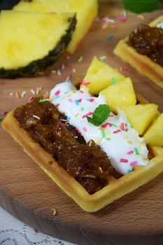 Pełnoziarniste gofry bez tłuszczu