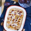 Pieczona owsianka ze śliwkami i kokosem