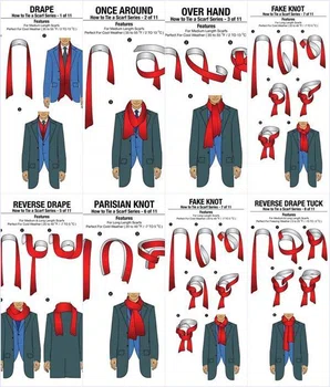 11 sposobów jak wiązać męski szalik