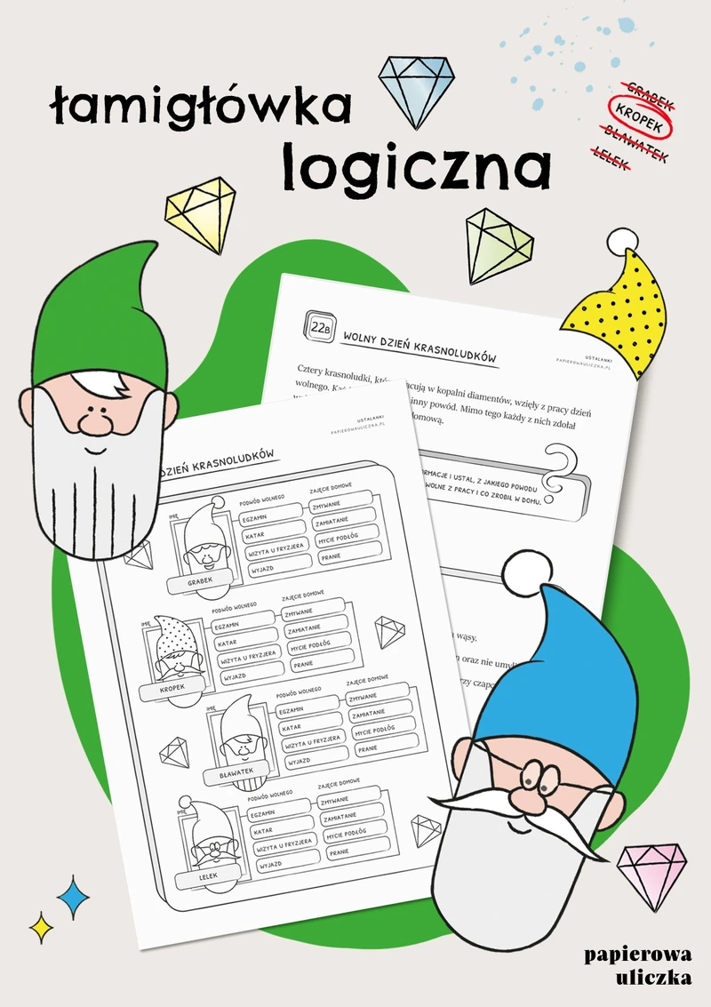 Łamigłówka logiczna dla dzieci - pobierz i wydrukuj