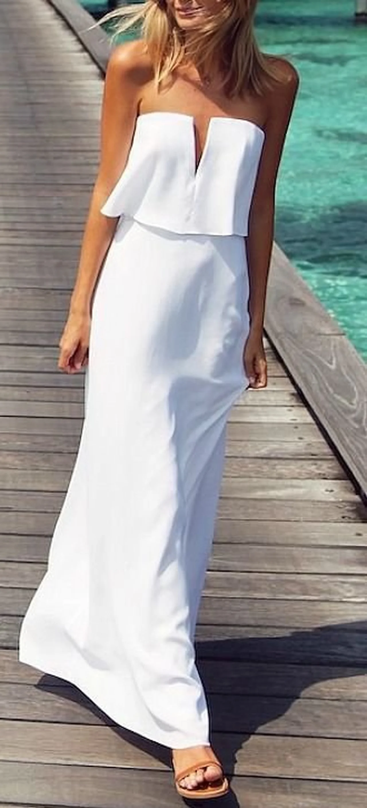 Elegancka biała sukienka