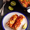 Enchiladas rojas z szarpaną wieprzowiną i chipotle